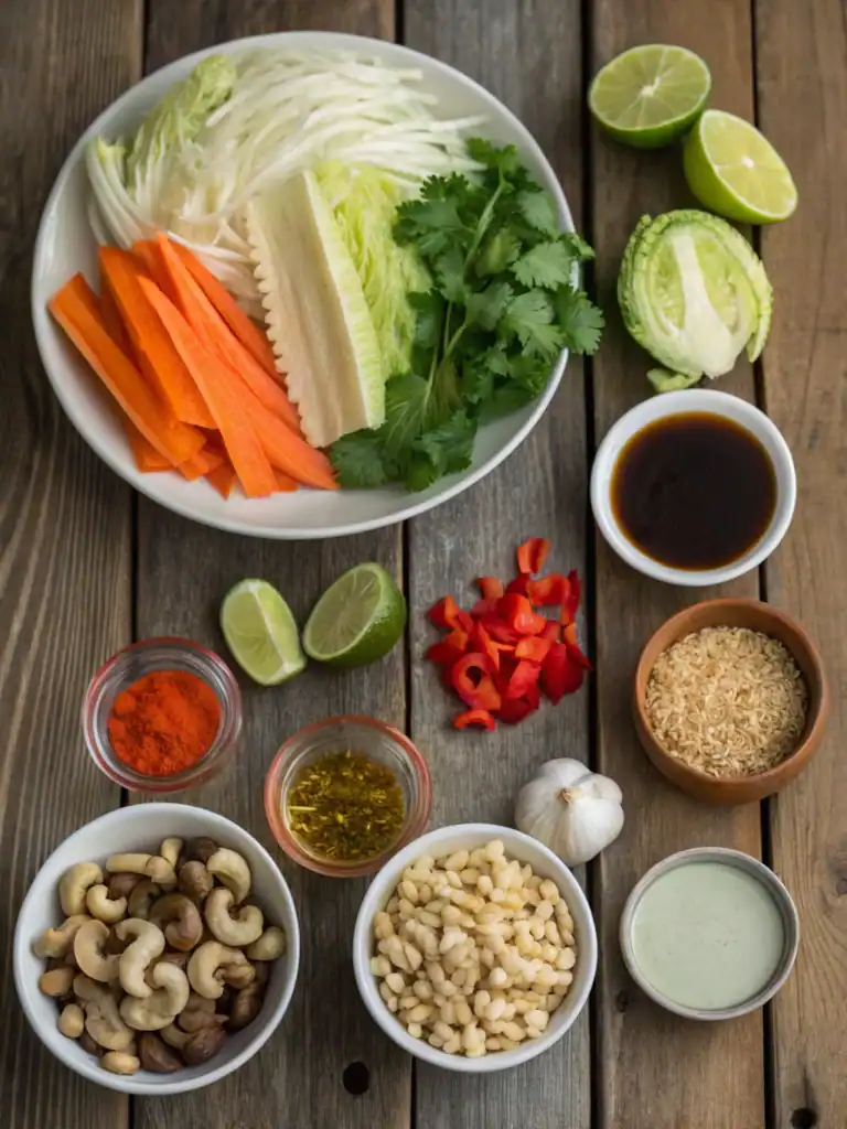 asian salad recipe-ingredients