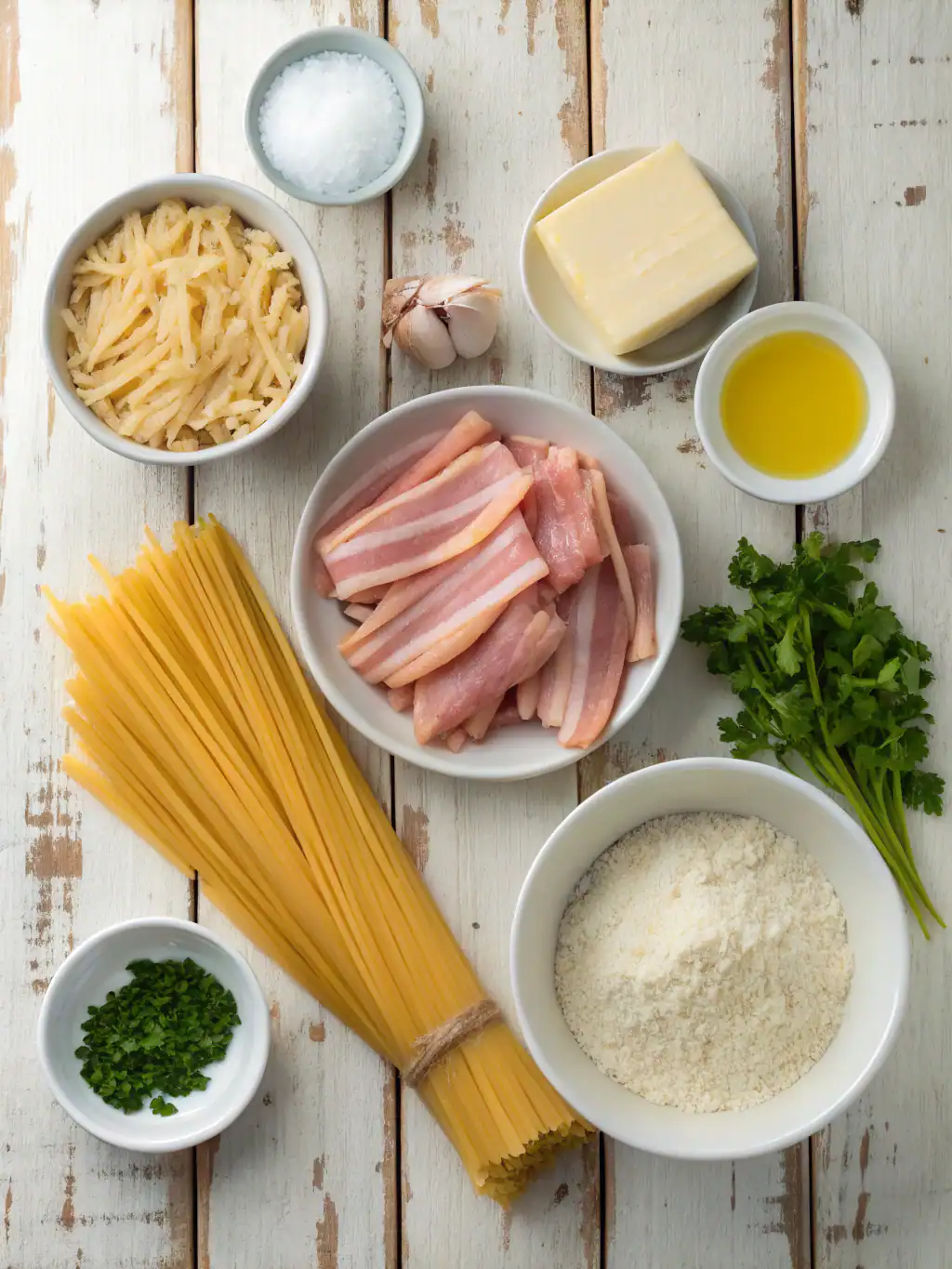 Ingredients for Chicken Bacon Ranch Pasta