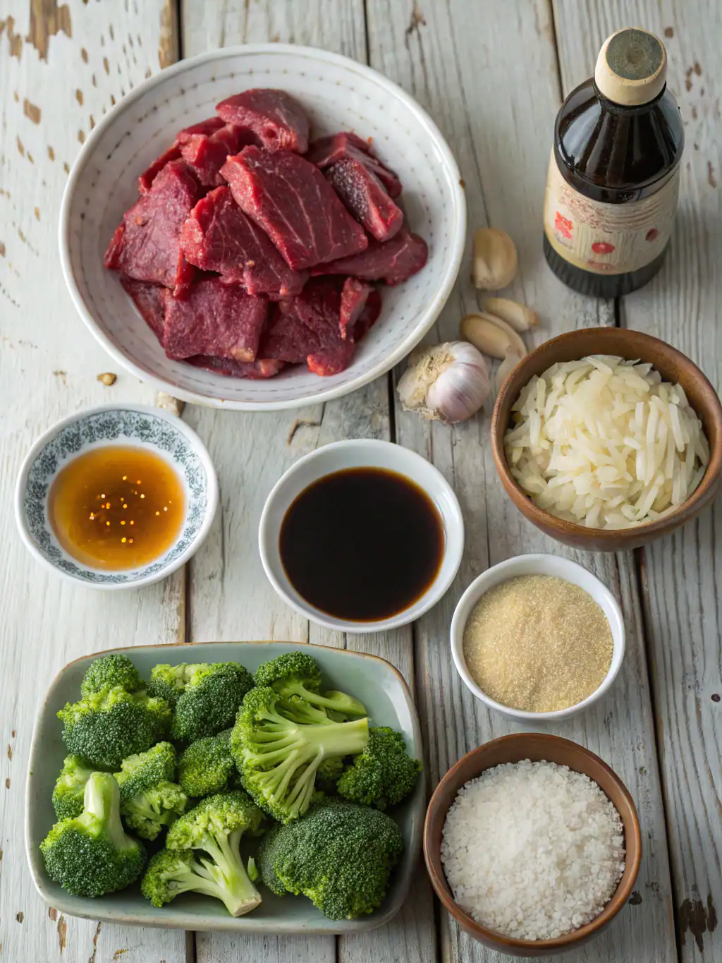 Ingredients for Chinese Beef and Broccoli