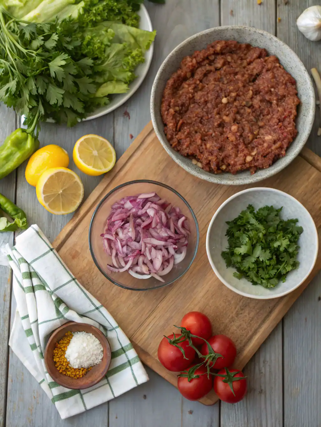 Ingredients for Authentic Lahmacun – Turkish Pizza with Spiced Ground Meat