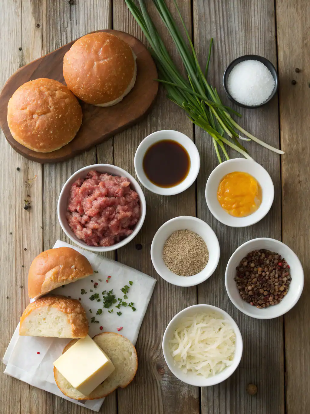 Ingredients for Crack Burgers