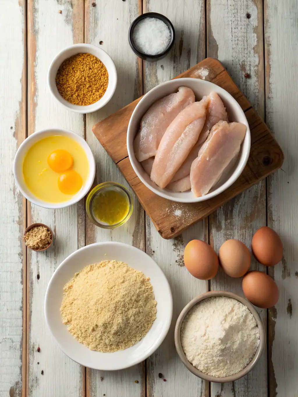 Ingredients for Crispy Mustard Chicken Tenders