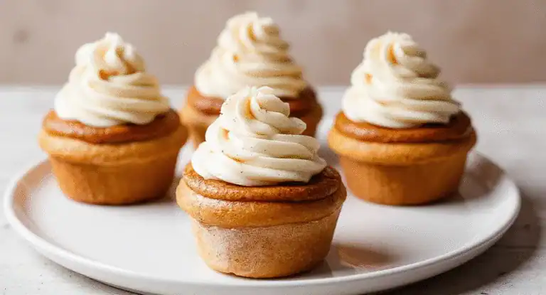 Golden Swirl Cinnamon Roll Cupcakes – The Bakery-Style Treat You Can Make at Home!