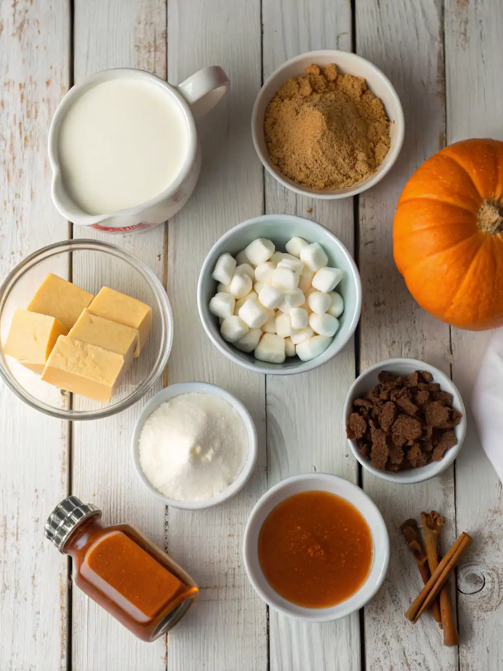 Ingredients for Pumpkin White Hot Chocolate: Cozy Autumn Comfort in a Cup