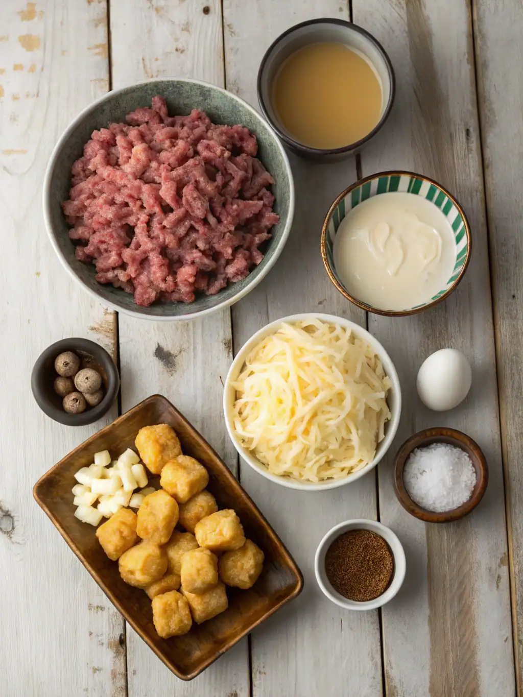 Ingredients for Tater Tot Casserole