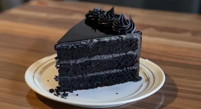 Decadent black velvet chocolate cake with rich frosting, perfect for special occasions and celebrations. Delicious layered dessert that offers a smooth, shiny finish and luscious texture.