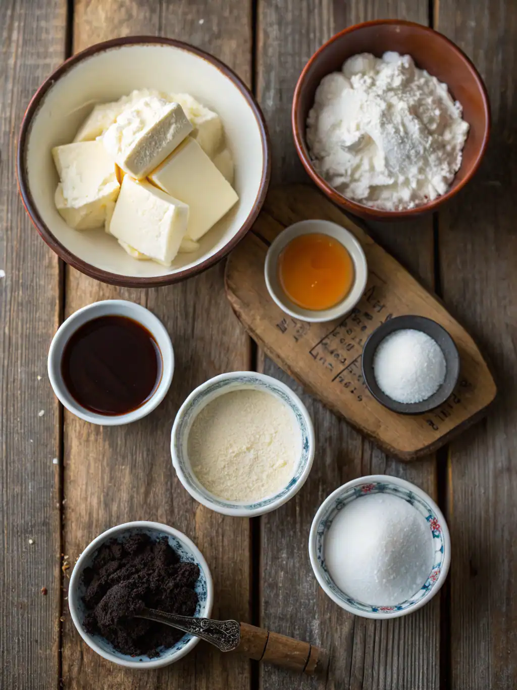 Ingredients for black velvet cake