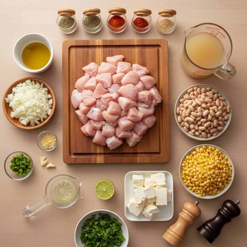 ingredients for White Chicken Chili