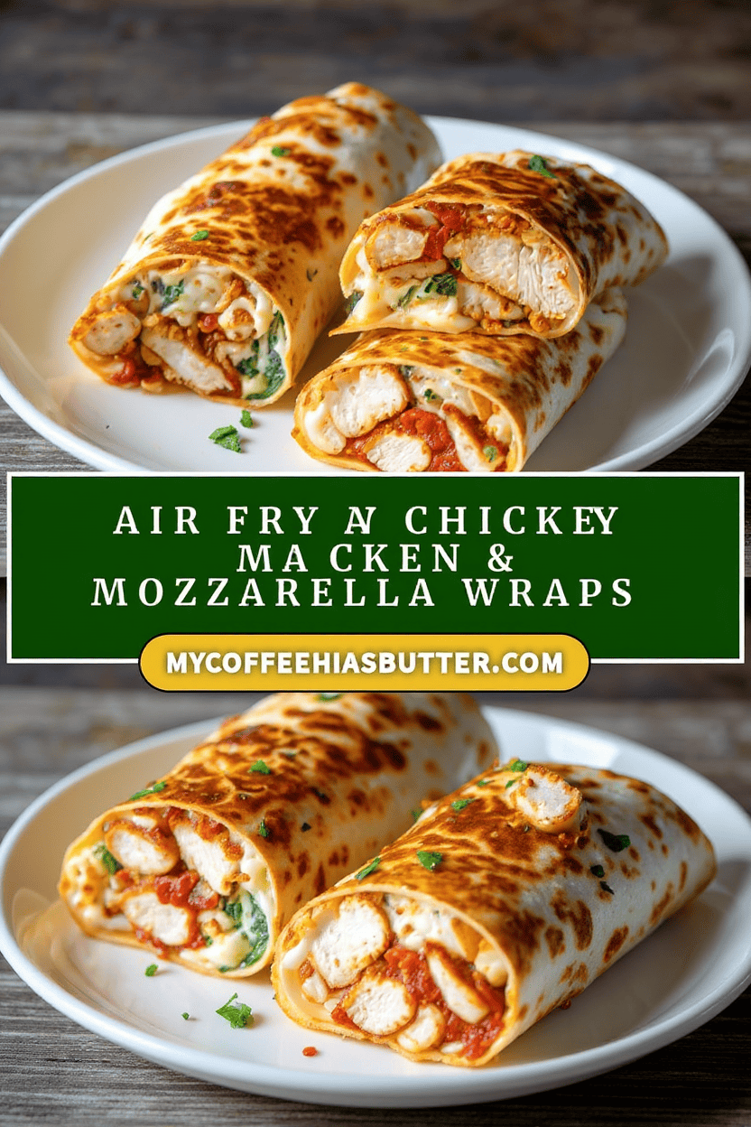 Crispy Air Fryer Chicken & Mozzarella Wraps