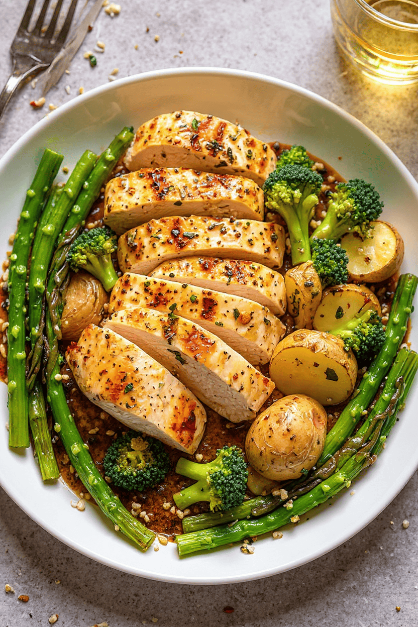 Sheet Pan Garlic Butter Chicken and Veggies
