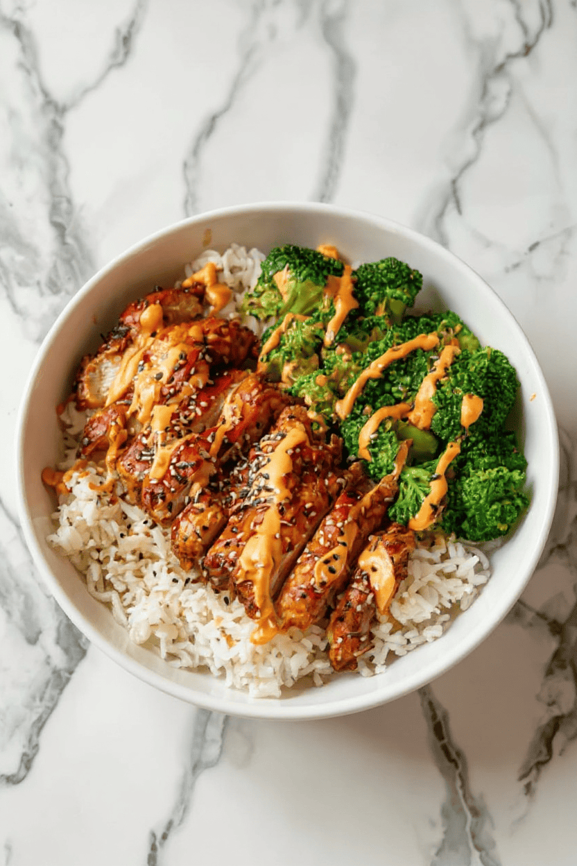 Delicious Sticky Chicken Rice Bowls