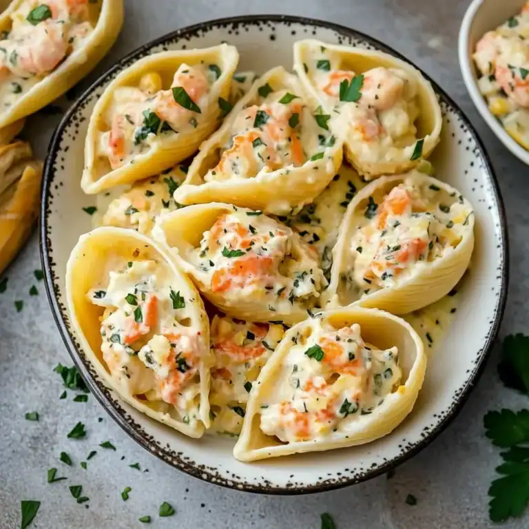 Creamy Seafood Stuffed Shells Recipe