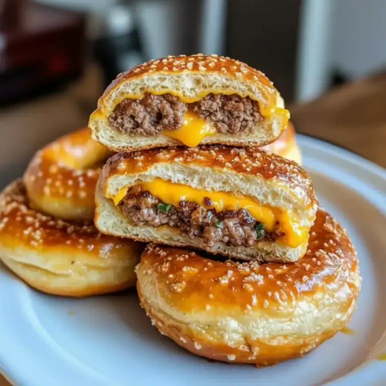 Cheesy Cheeseburger Pretzel Bombs Recipe