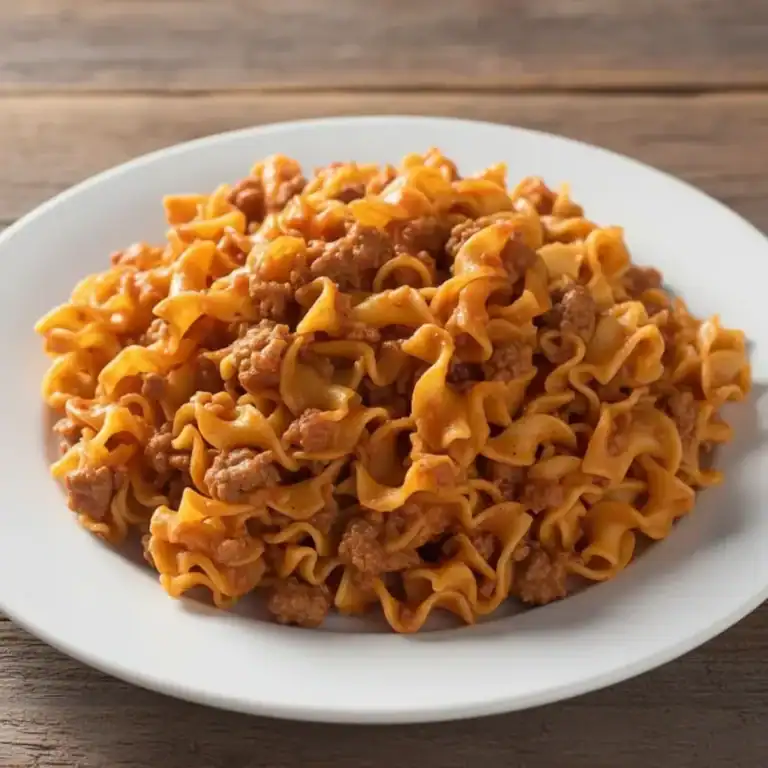Cheesy Hamburger Pasta Skillet Recipe