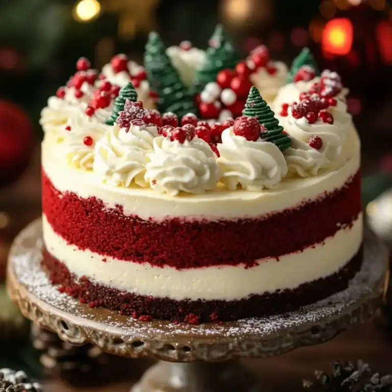 Christmas Red Velvet Cheesecake Dessert