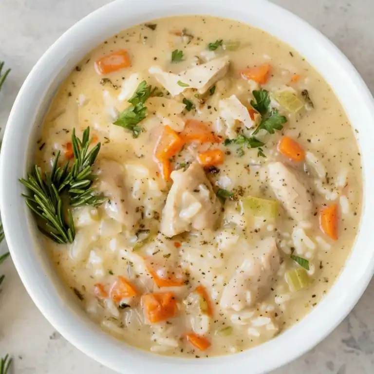 Comforting Creamy Chicken and Rice Soup