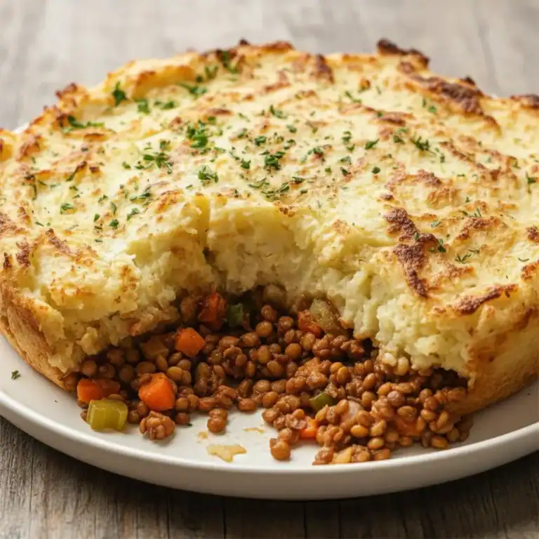Cozy Vegan Lentil Shepherd’s Pie
