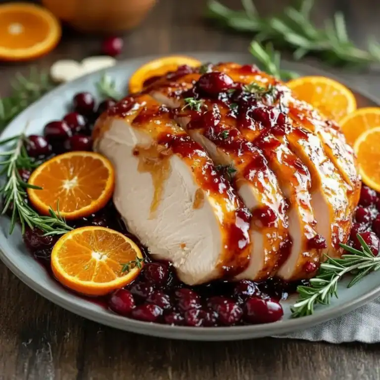Cranberry Orange Glazed Turkey Breast