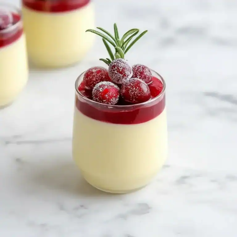 Creamy Eggnog Panna Cotta Holiday Treat