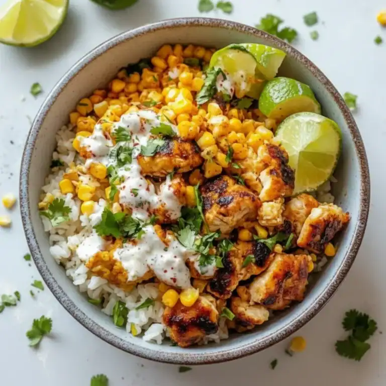 Healthy Street Corn Chicken Bowl Recipe