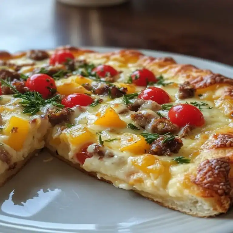 Savory Christmas Breakfast Pizza Recipe