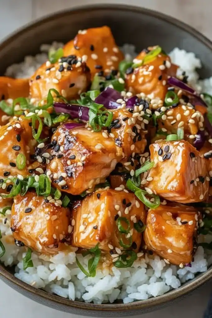 Crispy Salmon Rice Bowl
