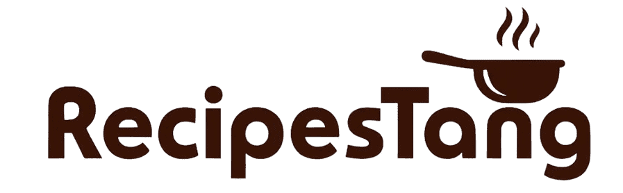 Delicious recipe logo with chef character and bold text for RecipeStang website SEO.