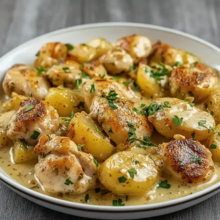 Garlic Parmesan Crockpot Chicken Potatoes