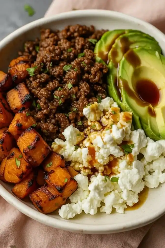Ground Beef Hot Honey Bowl