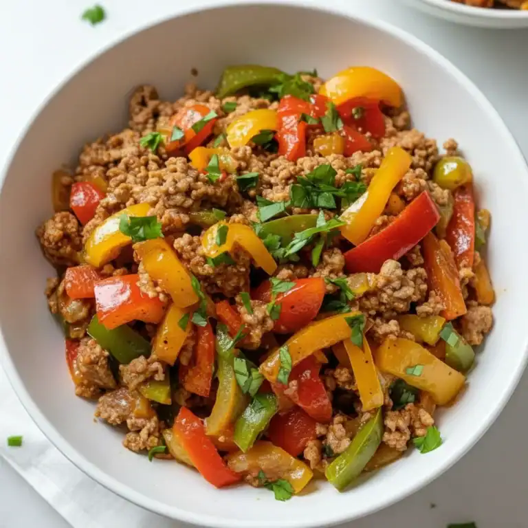 Ground Turkey And Peppers