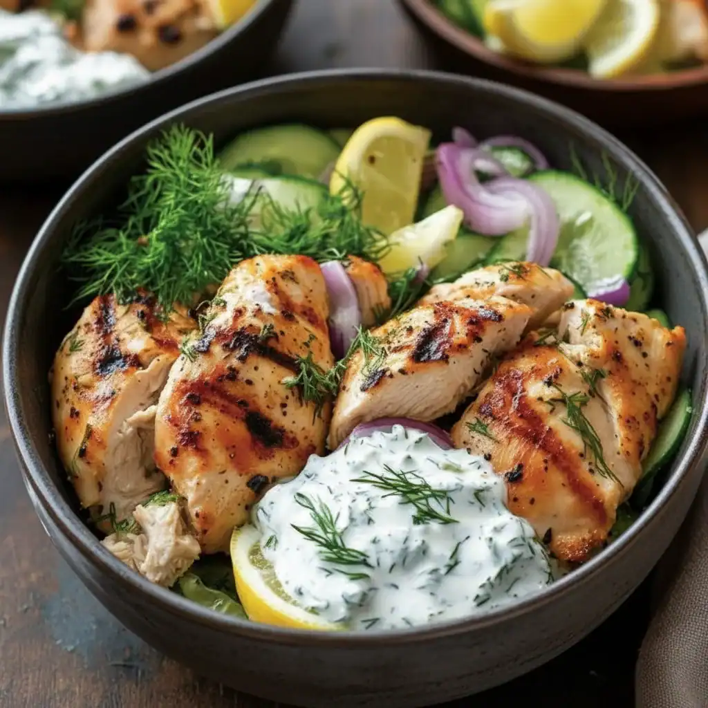 Lemon Dill Chicken Bowls