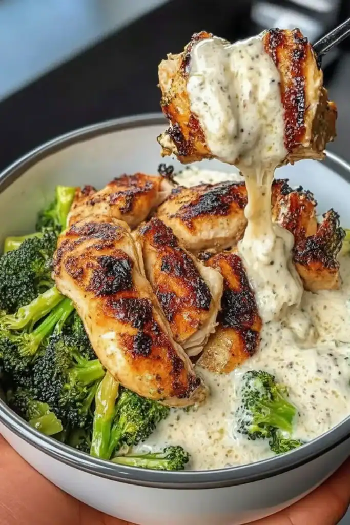Low Carb Chicken Broccoli Bowl