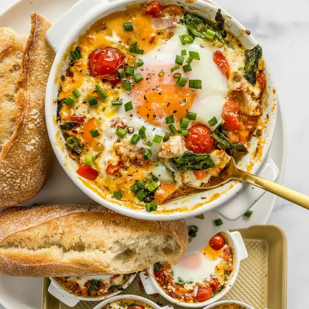Mediterranean Baked Feta Eggs