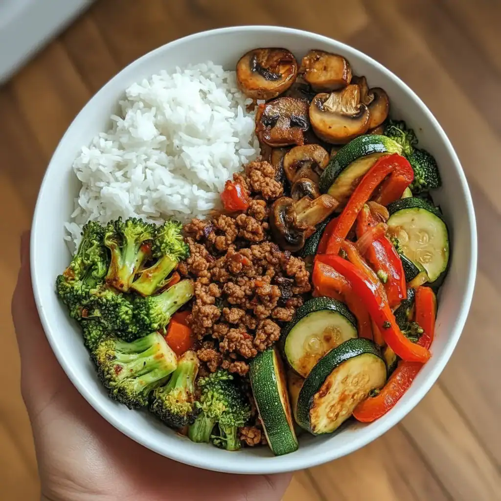 Spicy Ground Beef Stir Fry Bowl