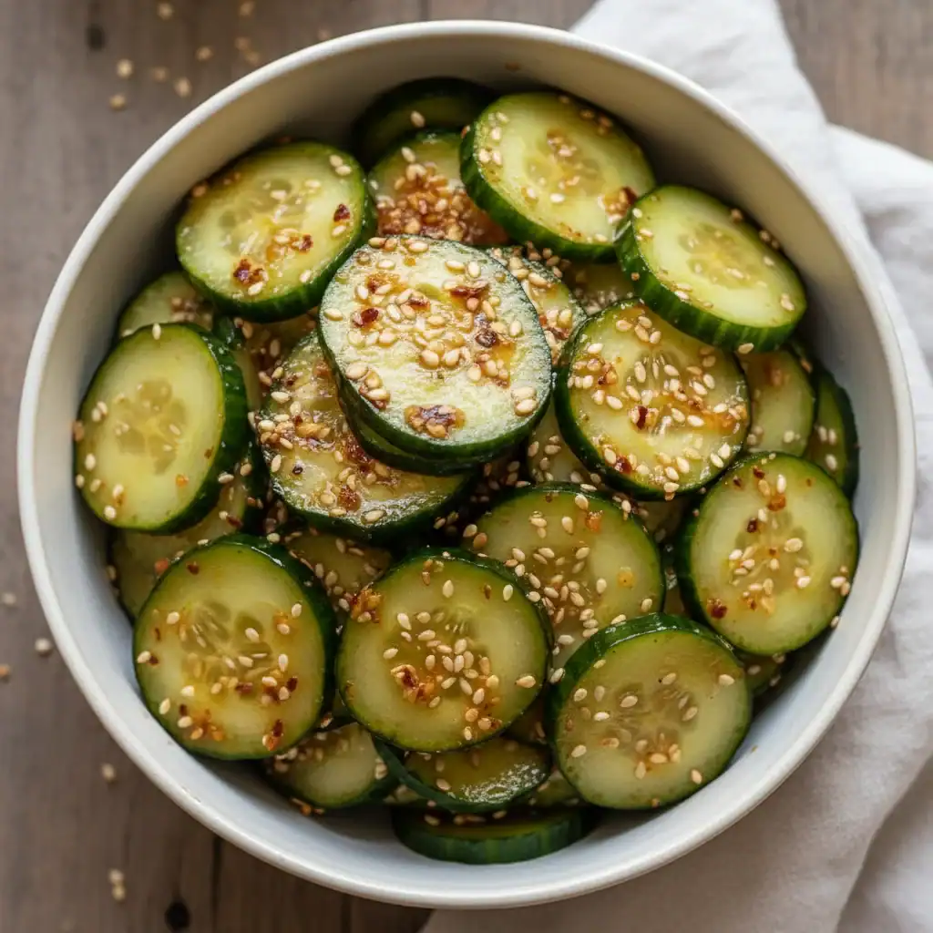 Cucumber Salad with Sesame Seeds