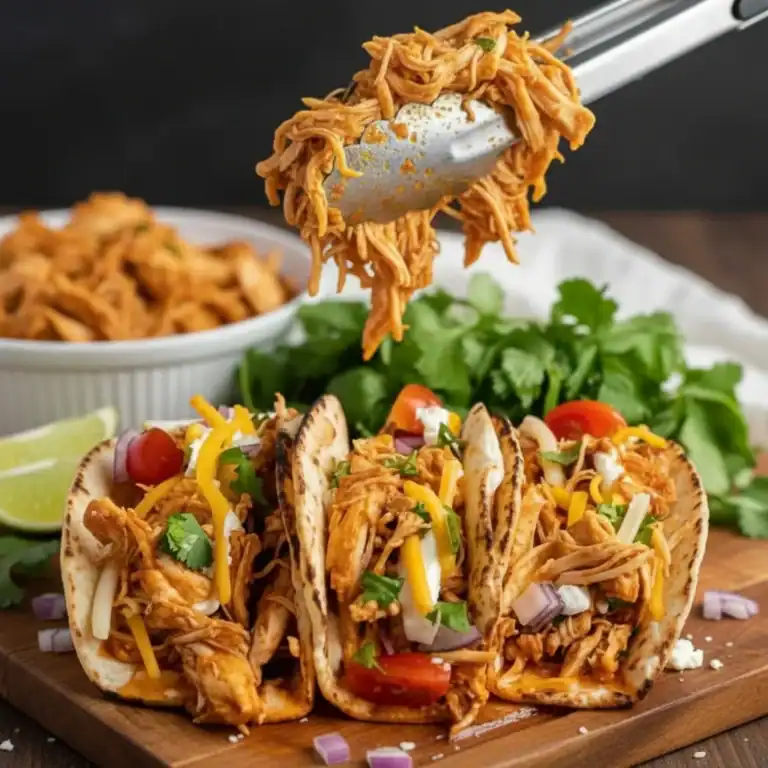 Slow Cooker Shredded Chicken Tacos