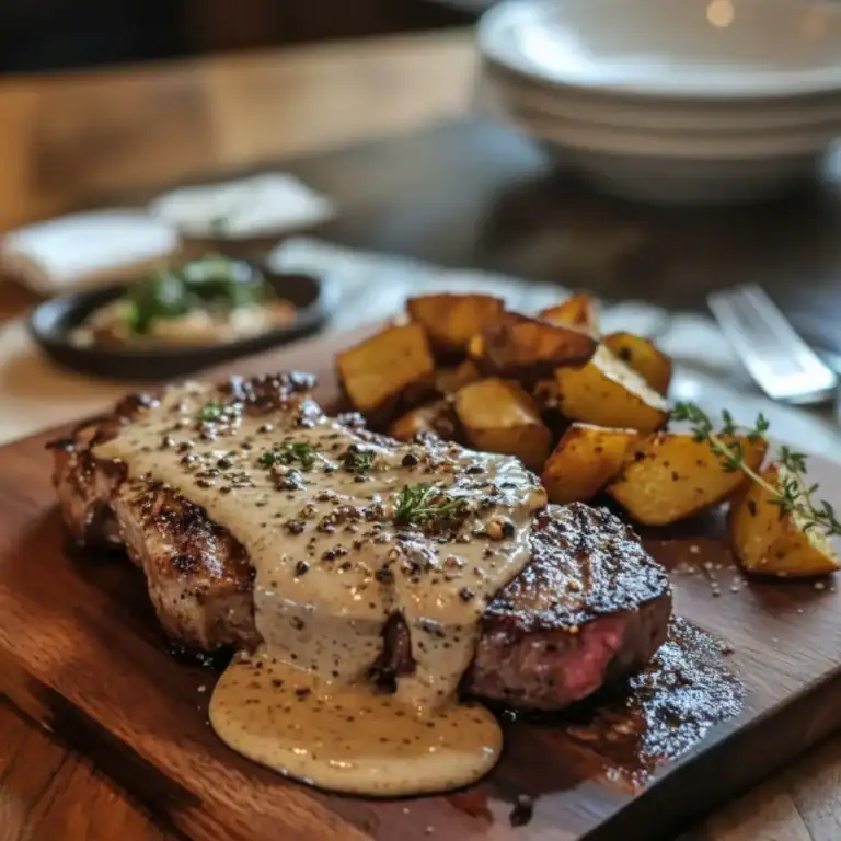 Steak and Potatoes with Gravy Hearty