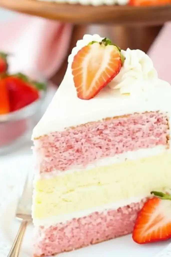 Strawberry Cake Slice