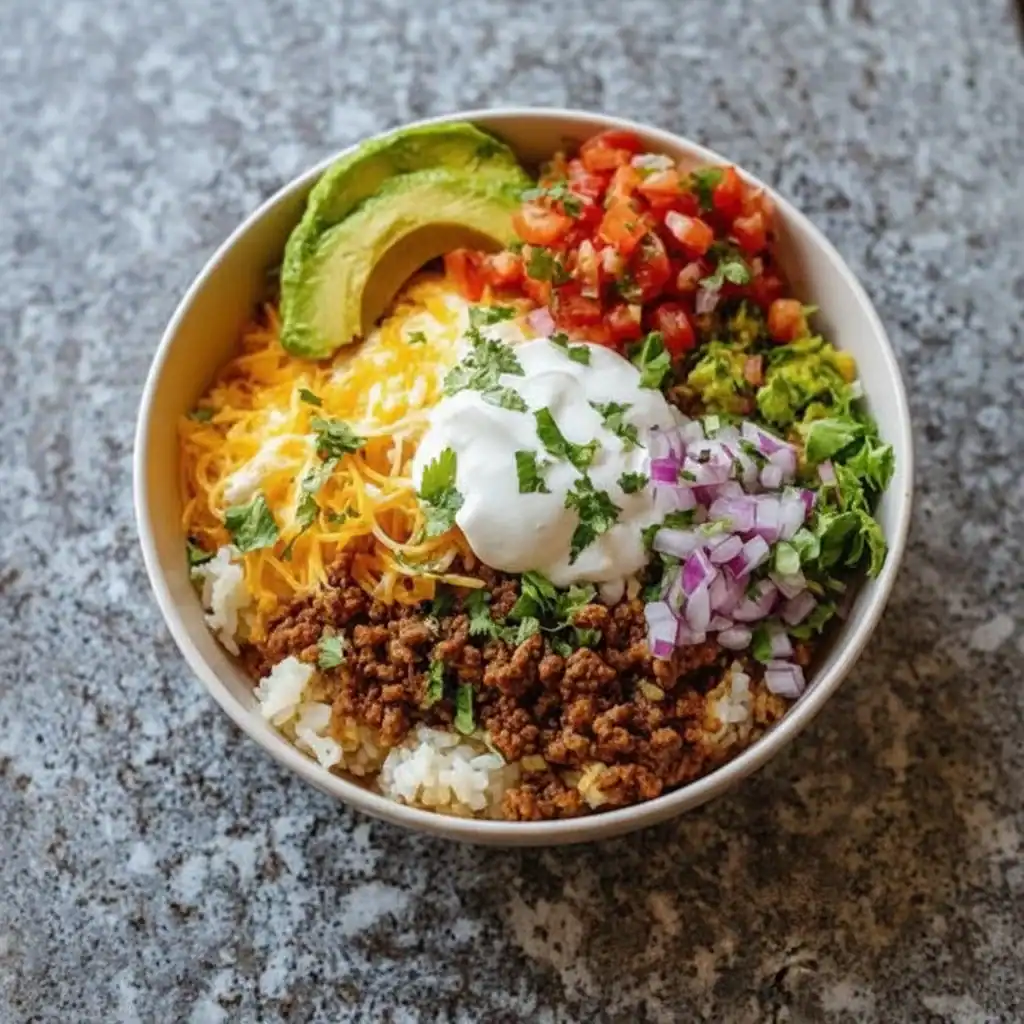 Taco Salad Bowl Loaded Lunch