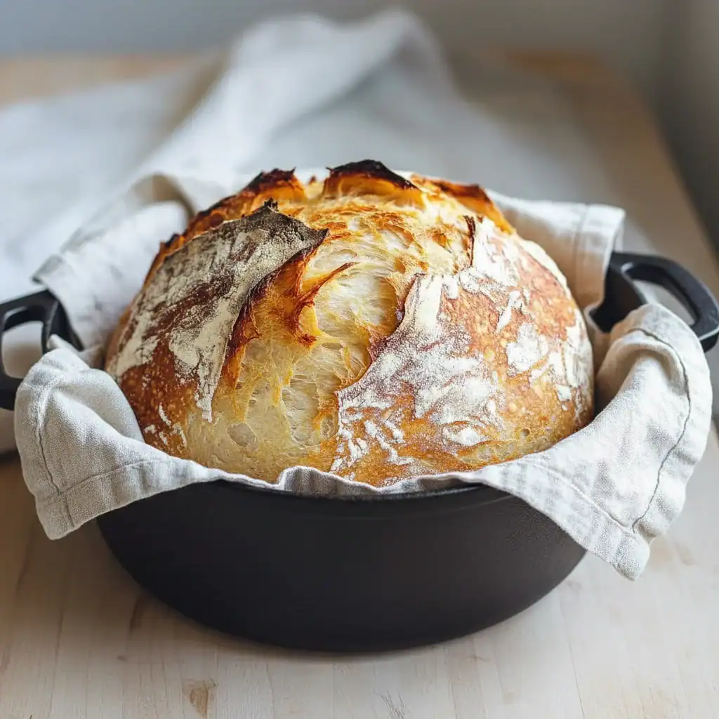 Artisan No Knead Bread Dutch Oven Recipe