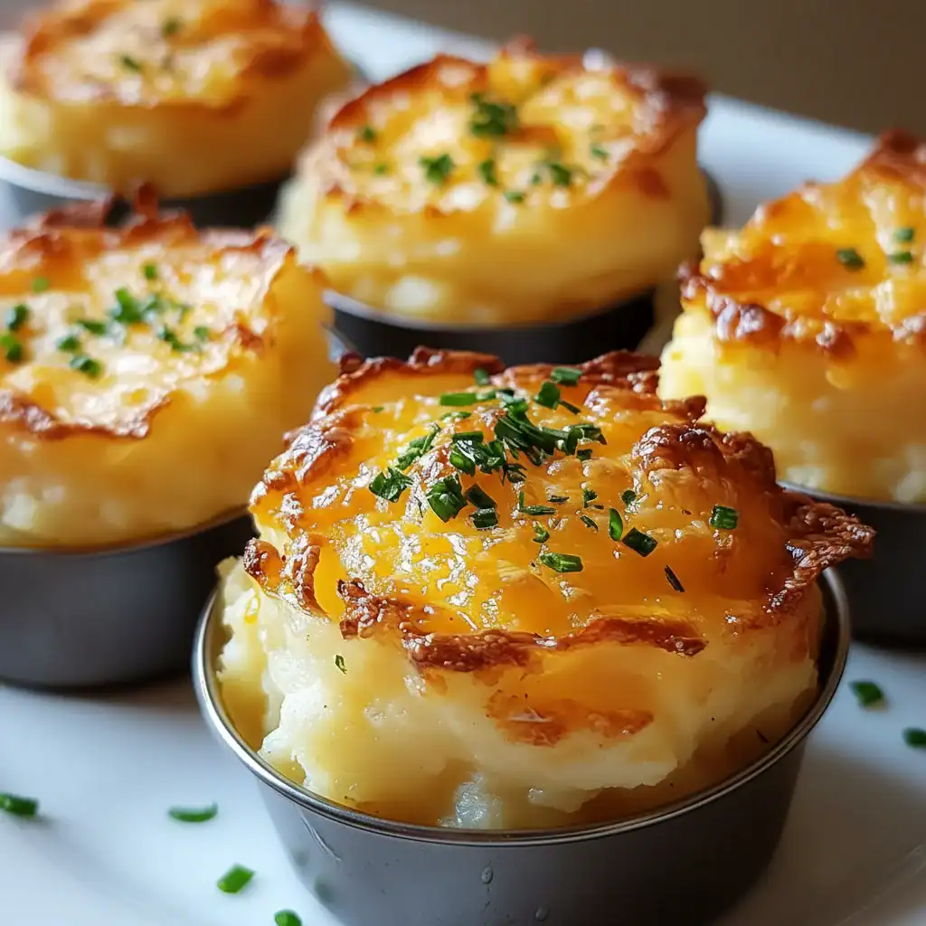 Baked Cheesy Mashed Potato Puffs Recipe