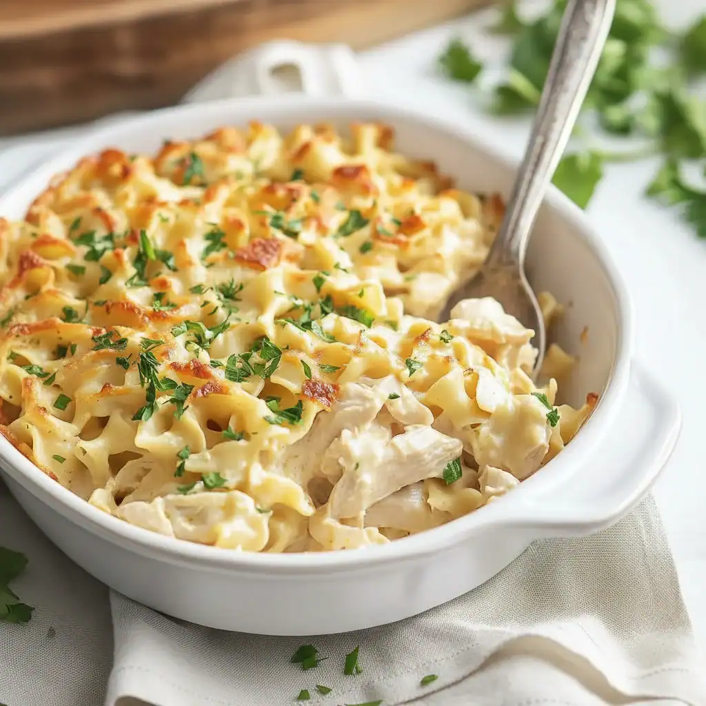 Baked Chicken Noodle Casserole Recipe