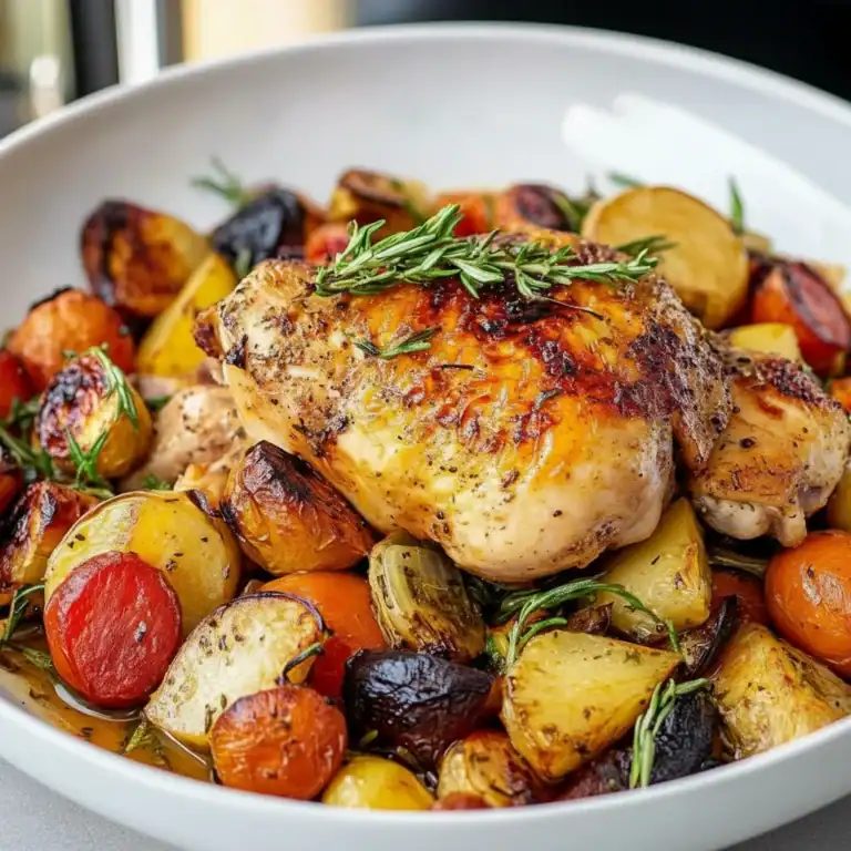 Sheet Pan Roasted Chicken And Vegetables Recipe