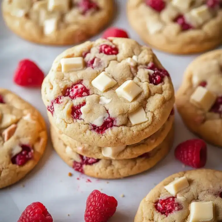 Sweet White Chocolate Raspberry Cookies Recipe
