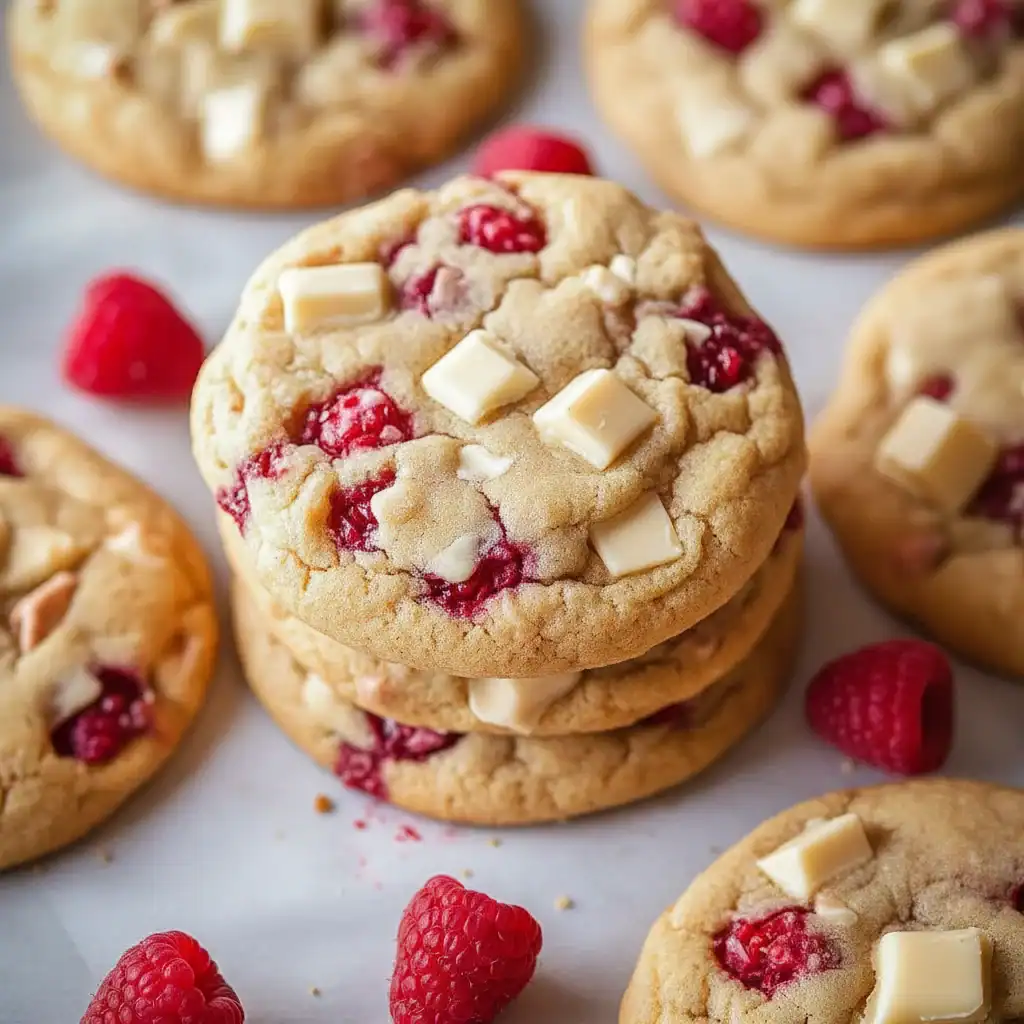 Sweet White Chocolate Raspberry Cookies Recipe