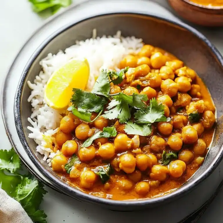 Vegetarian Chickpea Curry Recipe Dinner