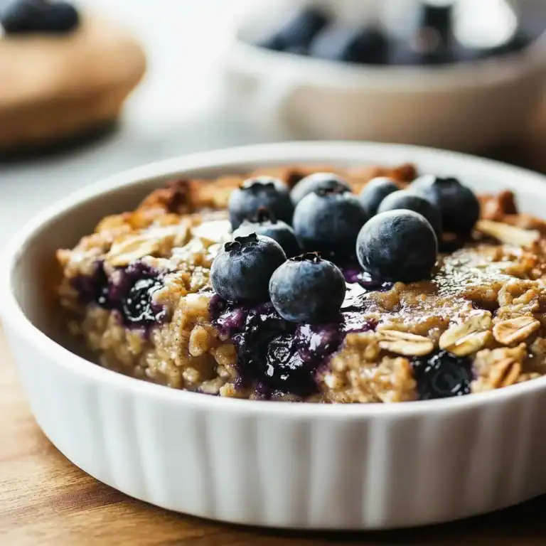 Warm Blueberry Baked Oatmeal Recipe