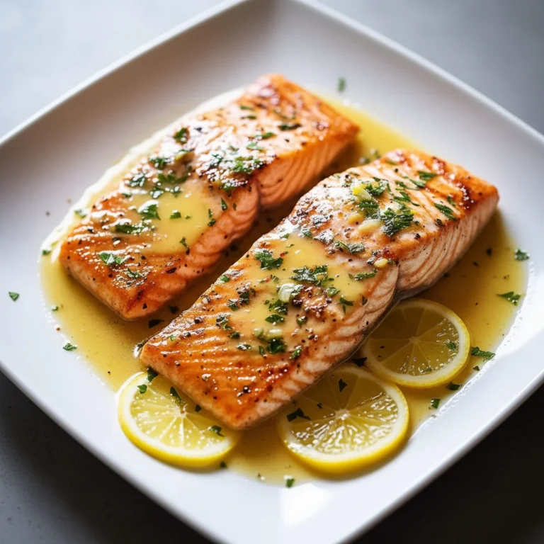 Baked Salmon with Lemon Butter Sauce Recipe