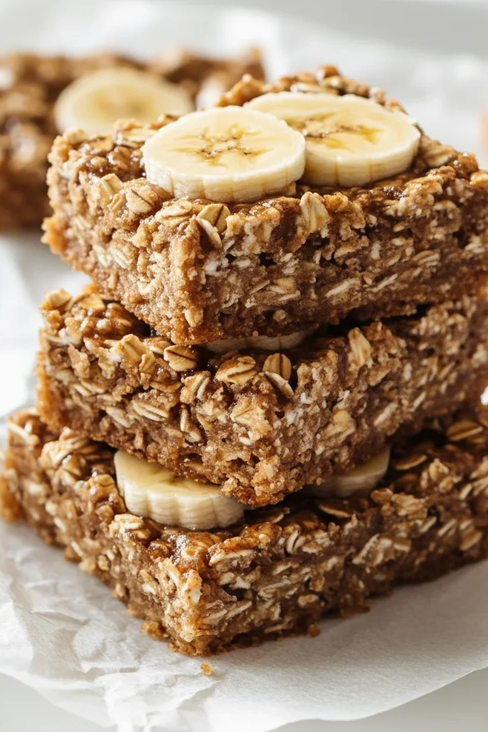 Chewy Banana Oat Breakfast Bars Recipe