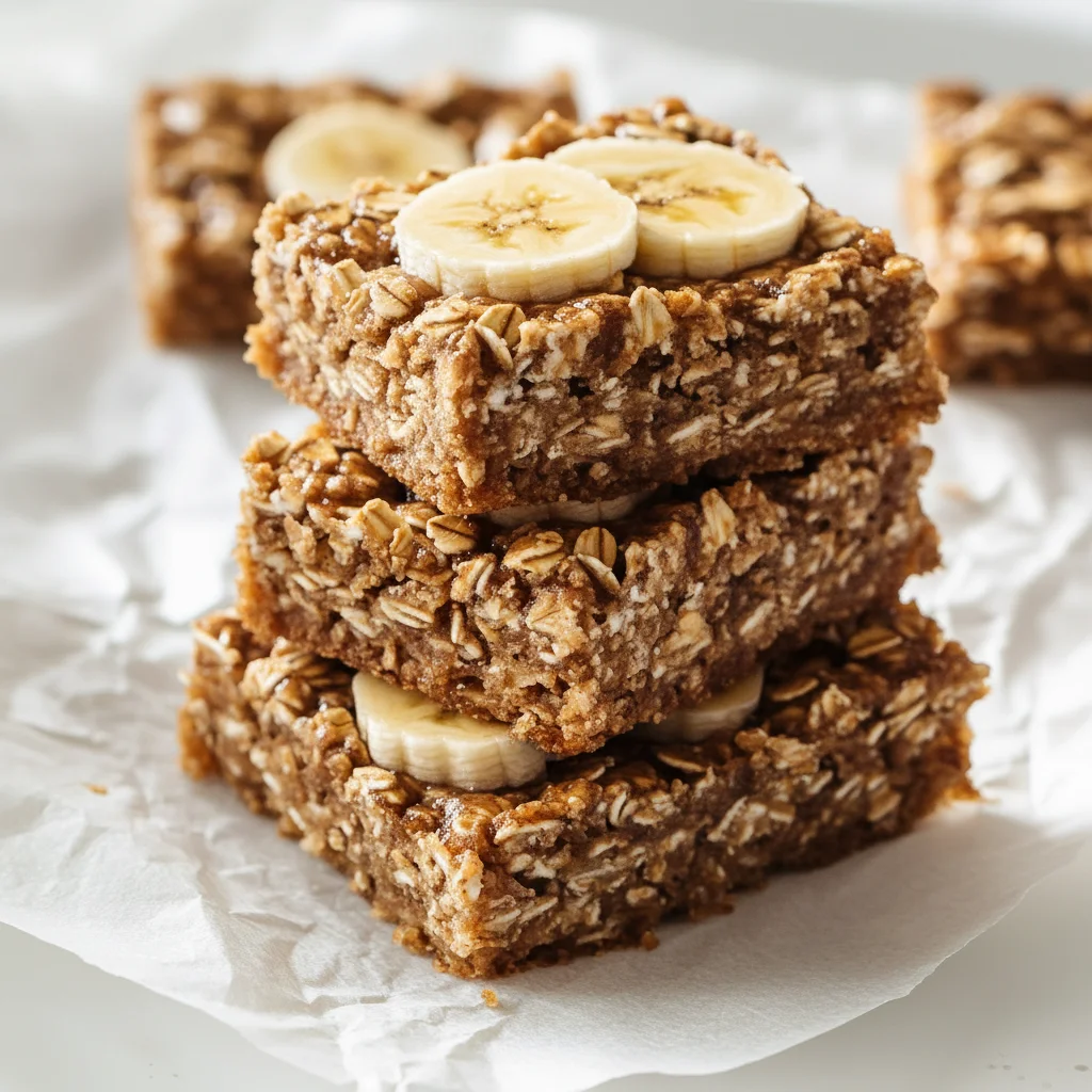 Chewy Banana Oat Breakfast Bars Recipe to Bake